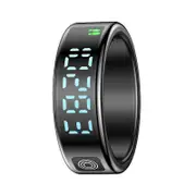 Smart Ring Hand Gestures Health Monitoring Sports Modes Size 10 Black Activity Trackers