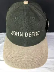 John Deere Mens Snapback Hat Cap Green Tan NWT