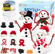 Christmas Build Your Snowman Craft Kit, 3 Pack DIY Snowman Christmas Craft Kit f