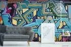 3D Abstract Graffiti Wallpaper Wall Mural Removable Self-adhesive 43