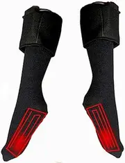 [Generic] Heated Socks | Battery Powered Electric Heated Long Socks,Electric Heating Warm Knitting Socks, Portable Heating Warming, Foot Warmer for Skiing, Hiking, Hunting