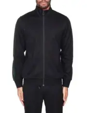 PS Paul Smith Side Stripe Zip Front Track Jacket Men's XL Black Stand Collar L/S