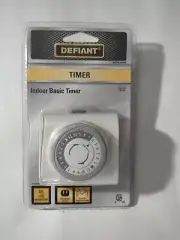 Defiant 544068 Indoor Basic Timer 24-Hour Programmable 1875W Plug-In - White