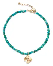 Bloomingdale's Fine Collection Opal & Turquoise Bead Clover Charm Bracelet in 14K Yellow Gold
