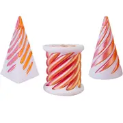 3 Pack Spiral Cone Toy,3D Printed Spiral Cone Fidget Toy,Mini Vortex Thread Illusion Desktop Decor Souvenir Gift for Anxiety Relaxing,Pink White Gold
