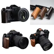 Wood L Hand Grip Holder&Shoe Cap Aluminum Alloy Baseplate For Nikon ZF zf Camera
