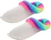 Zerodeko Thermal Cover Slipper Removable Warm Cold Fluffy Sleeve Inner Boot Fuzzy Woman Replacement Liners Weather House Inserts Comfortable Winter Shoe Fur Lining Hole Fiber