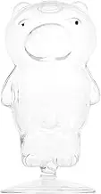 Cabilock 1pc Transparent Beverage Cup Glass Lovely Bear Cocktail Container Milk Tea Cup