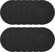 uxcell Spot Markers 9 Inch, 12 Pcs Non-Slip Floor Dots Agility Markers Flat Field Cones Poly Dots for Gym PE Speed Training Dance Soccer Basketball Sports, Black