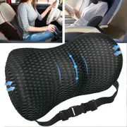 Car Seat Cushion Memory Foam Coccyx Orthopedic Lumbar Back Pillow Pain Relief