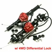 Alloy Front & Rear Axle w/ 4WD Differential LOCK For AXIAL SCX10 1/10 RC Crawler