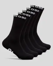 [Globe] Globe Boys' Blackout Socks 5 Pack One Size Black