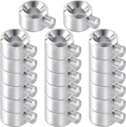20Pcs Crimping Beads for Jewelry Making, Metal Cord End Crimp Stopper Beads, Cri