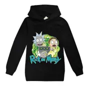Rick And Morty Print Kids Boys Hoodie Sweatshirt Long Sleeve Casual Hooded Pullover Tops -NMAOV 15-16 Years
