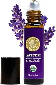 Organic Lavender Essential Oil Roll on, Lavandula Angustifolia, 100% Pure USDA Certified Aromatherapy for Sleep, Anxiety, Stress - 10 ml