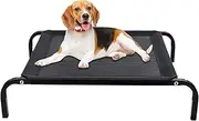 Elevated Dog Bed Raised - Durablee Supportive Teslinn Mesh | Breathable Pet Cot | Raised Pet Bed Washable Mesh for Small and Medium Dogs Indoor Outdoor Camping Travel Use No-Slip Feet Cot