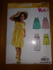 New Look 6569 Summer Sundresses, Jumpsuit & Romper Sz 3-8 UNCUT Sewing Pattern