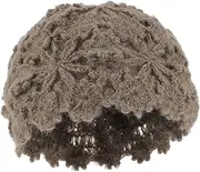 [BESTYASH] Cutout Hat Woolen Cap with Ear Flaps Warm Knitted Hat Vintage Hat Knit Hat for Women Knitted Caps Ladies Skull Hat Wool Hats for Women Warm Hat Knit Ribbed Cap Mohair Beige
