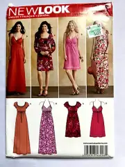 Uncut New Look Sewing Pattern 6096 Summer Sun Dress Women Misses, Sizes 4-16 FF