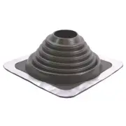 DEKTITE EPDM ROOF FLASHING For 70-178mm Pipe, Flexible Design, Square, Black