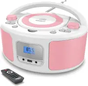 CD Radio Portable CD Player Boombox with Bluetooth,Fm Radio,Remote Control,Usb I