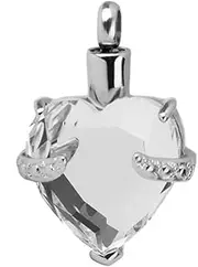 [SHINEOFI] Pendant Ashes Necklace Love Necklace Decorative Necklace Heart Necklace Keepsake Necklace