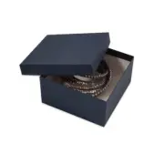 100 Matte Navy Blue Jewelry Boxes - 3-1/2" x 3-1/2" x 1-7/8"