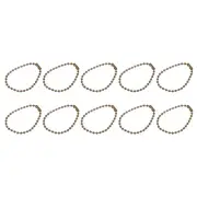 4.72" Ball Bead Chains with Connectors for Key Chains DIY Crafts, 24Pcs Brown
