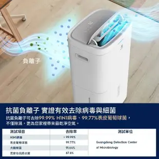 【Electrolux 伊萊克斯】10L 極適家居300清淨除濕機 除濕適用空間13坪(ED1031WC 晨曦白)