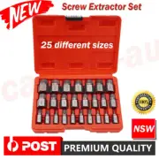 25Pcs Damaged Screw Extractor Set Multi-Spline Easy Out Broken Bolt Remover Tool