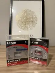 Lexar 1GB Platinum II 1 GB 80X Compact Flash Cards 2-Pack Bundle