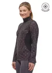Kerrits On Course Quarter Zip Fleece |Black Tack Trunk Geo