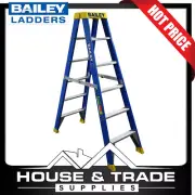 Bailey Ladders Step Ladder 1.8m 6 Step Fibreglass 150Kgs Double Sided FS13980