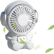 Mini Fan | Cute Astronaut Cooling Equipment,USB Rechargeable Desk Portable Table Fan for Camping Beach Garden School Gym