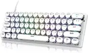 STOGA Mechanical, Wired Mini White gaming / office Keyboard RGB LED Backlit