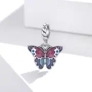 Solid 925 Sterling Silver Majestic Butterfly Pandora Inspired Bead Charm