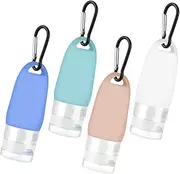 LOLIPPYY 4Pcs Empty Travel Bottle Hanging Containers for Lotion Shampoo More Stylish Design Leak Dispenser for Easy Carrying Refilling