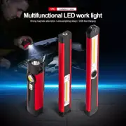 USB Rechargeable LED COB Work Light Mechanic Flashlight Magnetic Base Torch Lamp