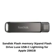 Sandisk Flasmemory iXpand Flash Drive Luxe USB-C + Lightning for Apple 256GB