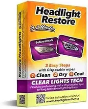 CLT Headlight Restoration Kit, Headlight Lens Cleaning Wipes