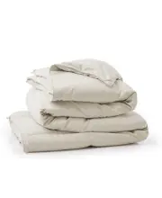 UNIKOME Ivory Lightweight Goose Down Feather Fiber King Comforter