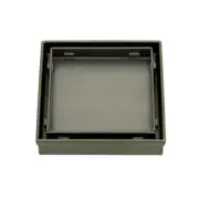 Radiant Tile Insert Linear Shower Grate 100mm (74mm outlet) Gun Metal Grey 316-G