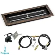 24" x 8" Stainless Steel Drop-In Pan w/ Spark Ignition Propane - Bronze
