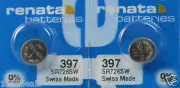 2 Renata Replacement Batteries for Swatch Irony Medium Inox / Alu