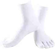 [yuksok] Cozy Toe Separated Socks Set Breathable Knit High Sock Bundle Neutral Shades