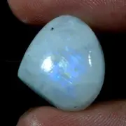 AAA White Rainbow Moonstone Blue Fire Cabochon Loose Gemstone 22.55 Cts