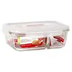Lock & Lock Boroseal Glass Rectangle Container with Divider | 950ml