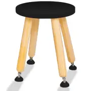 Wooden Step Stool for Kids and Toddlers – Set of 1 – Black – Extendable Legs