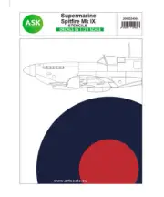 Decal for 1/24 Supermarine Spitfire Mk.IX Stencils Decals for 2 Models