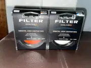 K&F Concept Digital High Definition 52 mm Camera Filters blue and orange